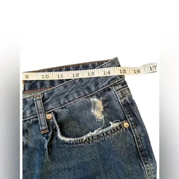 We the Free Free People Distressed Straight Jeans Size 28 - Picture 6 of 9